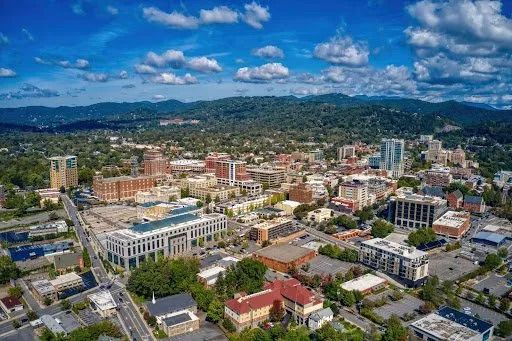 Bird’s eye view of South Asheville