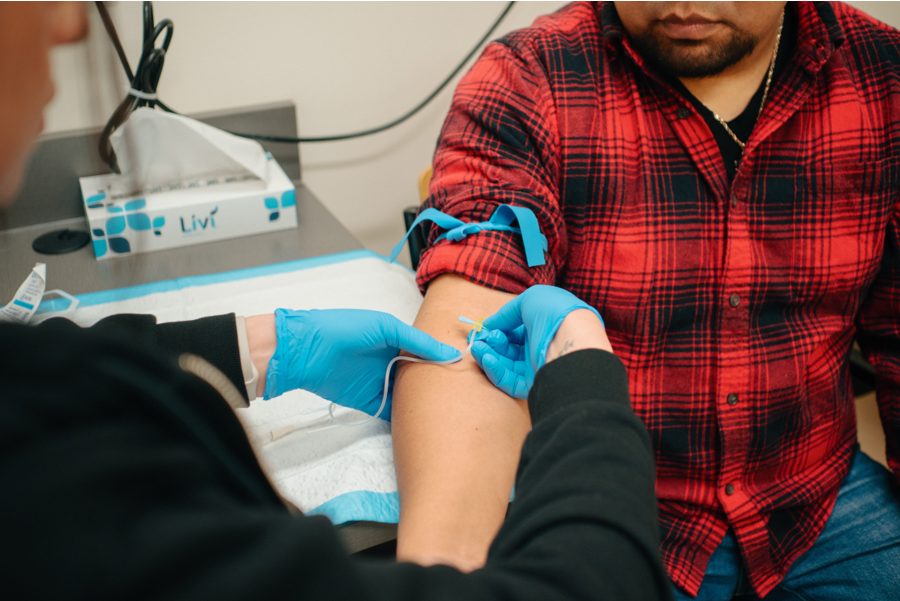 Patient getting HIV Testing at AFC Urgent Care Cedar Hills