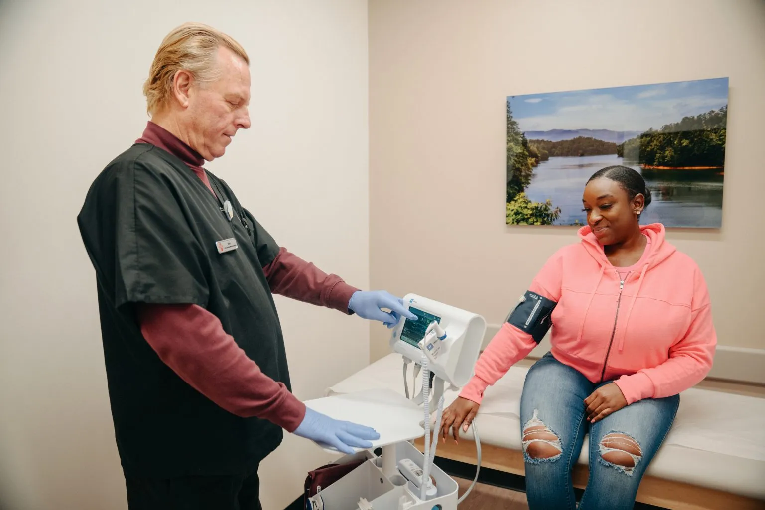 Blood pressure screening at AFC Chattanooga-Northshore